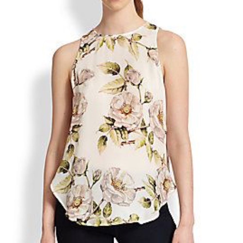 Haute Hippie Floral Tank Blouse Size M
